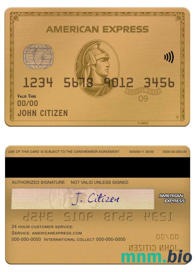 USA Texas 5Point Credit Union bank amex złoto karta przykład w formacie PSD